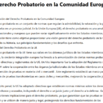 El Derecho Probatorio en la Comunidad Europea