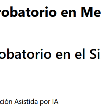 El Derecho Probatorio en México