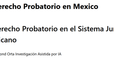 El Derecho Probatorio en México