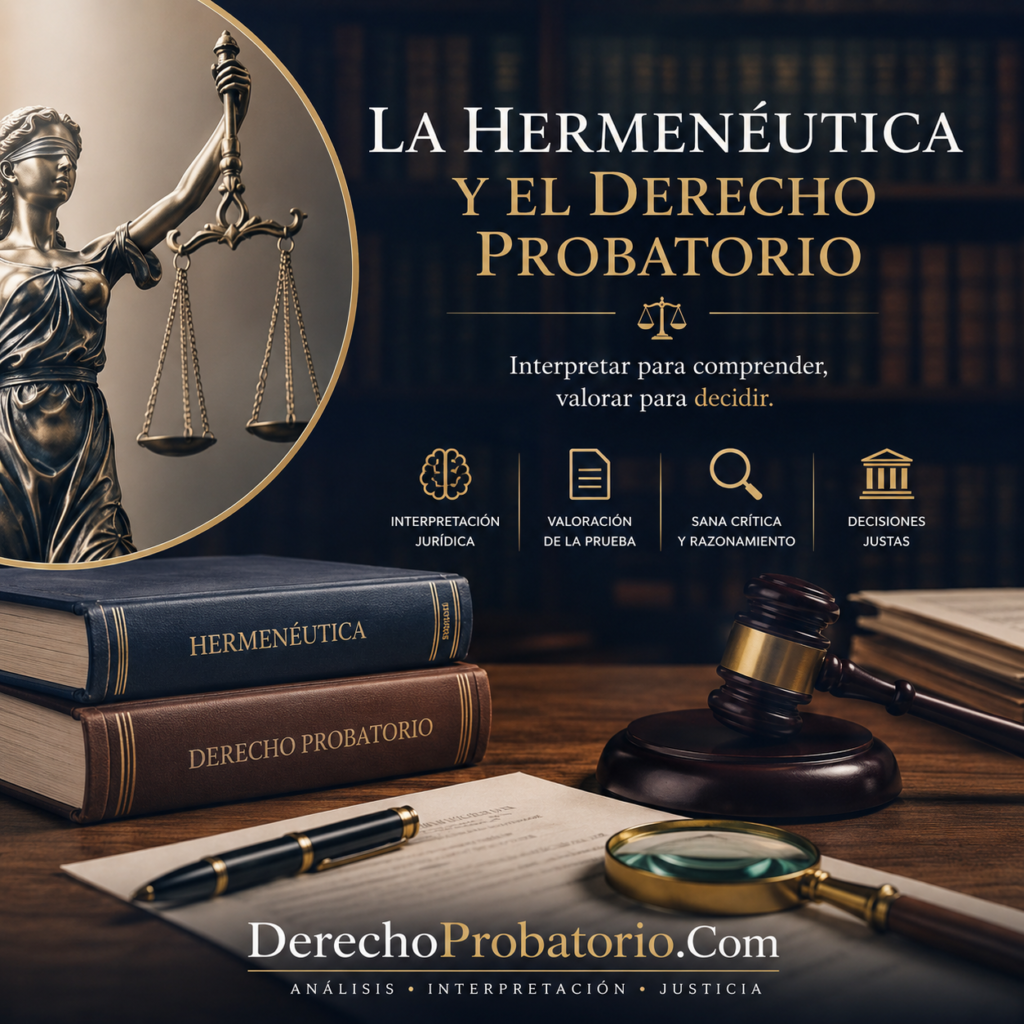 La Hermenéutica y el Derecho Probatorio